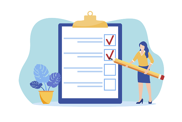 Huvudbanner Illustration av symtom vid ATTRv-amyloidos med checklista för patientinformation